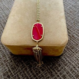 Kendra Scott Red long chain necklace!